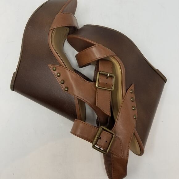 Just Fab Brown Platform Sandals Comfortable Women's Lightweight Sandals Size 9 - Picture 12 of 14